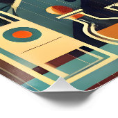 Mid Century Cocktail Party Couples - Soirée Hosts Poster (Ecke)