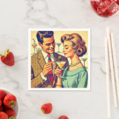 Mid Century Cocktail Party Couples - Temptation Serviette (Beispiel)