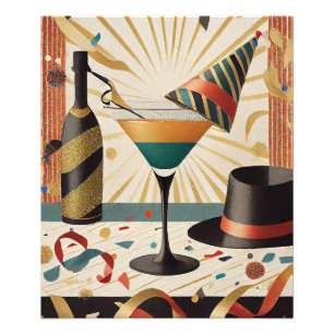 Mid-Century Cocktail-Stunde - Silvester Fotodruck