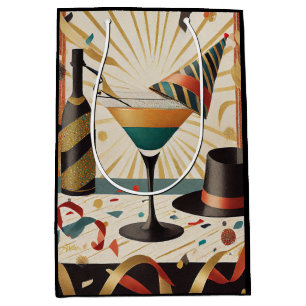 Mid-Century Cocktail-Stunde - Silvester Mittlere Geschenktüte