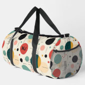 Mid century colorful geometric pattern duffle bag (Rechte Ecke)