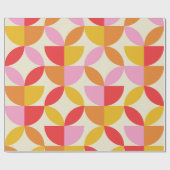 Mid Century Colorful Geometric shapes Geschenkpapier (Flach)