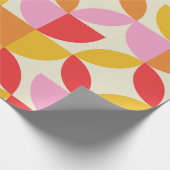 Mid Century Colorful Geometric shapes Geschenkpapier (Ecke)