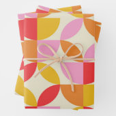 Mid Century Colorful Geometric shapes Geschenkpapier Set (Beispiel)