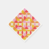 Mid Century Colorful Geometric shapes Serviette (Ecke)