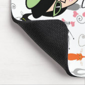 Mid Century Cool Cats Mousepad (Ecke)