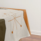 Mid-Century Diamond Pattern Green and Cream Tischdecke (Beispiel)