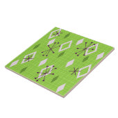 Mid Century Diamonds Sternexplosionen Chartreuse Fliese (Seite)