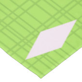 Mid Century Diamonds Sternexplosionen Chartreuse Tischdecke (Schrägansicht)