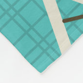 Mid Century Diamonds Sternexplosionen Türkis Fleecedecke (Ecke)