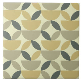 Mid Century Earth tone half Circles and  shapes  Fliese