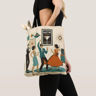 Mid Century, es ist Atomic Martini Time Cocktailpa Tasche