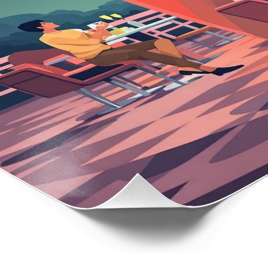 Mid-Century-Futurismus Poster (Ecke)