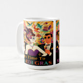 Mid Century Futuristic Mardi Gras Cocktail Party Kaffeetasse (Vorderseite Links)