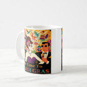 Mid Century Futuristic Mardi Gras Cocktail Party Kaffeetasse (Vorderseite Links)