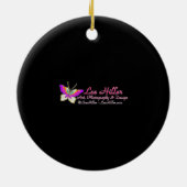 Mid Century Futuristic Mardi Gras Cocktail Party Keramik Ornament (Hinten)