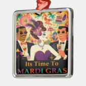 Mid Century Futuristic Mardi Gras Cocktail Party Ornament Aus Metall (Links)