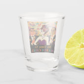 Mid Century Futuristic Mardi Gras Cocktail Party Schnapsglas (Rückseite)
