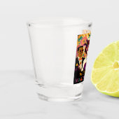 Mid Century Futuristic Mardi Gras Cocktail Party Schnapsglas (Links)