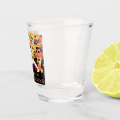 Mid Century Futuristic Mardi Gras Cocktail Party Schnapsglas (Rechts)