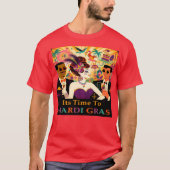 Mid Century Futuristic Mardi Gras Cocktail Party T-Shirt (Vorderseite)