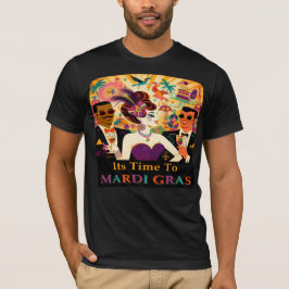 Mid Century Futuristic Mardi Gras Cocktail Party T-Shirt