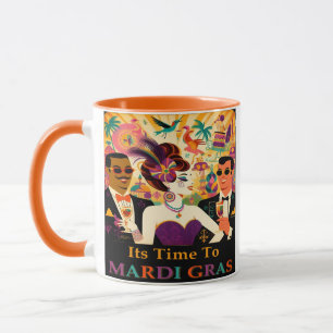 Mid Century Futuristic Mardi Gras Cocktail Party Tasse