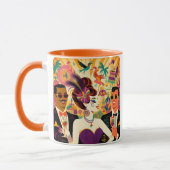 Mid Century Futuristic Mardi Gras Cocktail Party Tasse (Links)