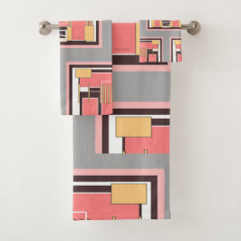Mid Century Geo Handtuch Set