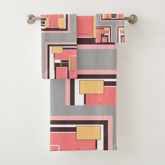 Mid Century Geo Handtuch Set (Insitu)