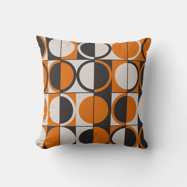 Mid-century geometric abstract pattern with simple kissen (Vorderseite)