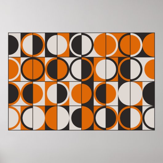 Mid-century geometric abstract pattern with simple poster (Vorne)