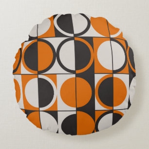 Mid-century geometric abstract pattern with simple rundes kissen