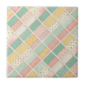 Mid-Century Geometric Design with Dots & Lines 4 Fliese (Vorderseite)