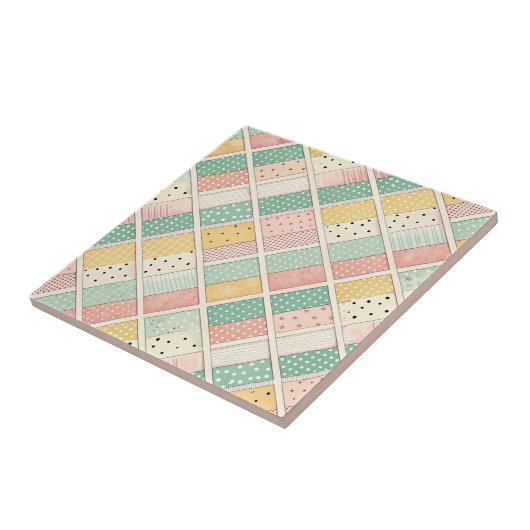 Mid-Century Geometric Design with Dots & Lines 4 Fliese (Seite)