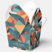 Mid-Century Geometric Teal & Orange | Custom Geschenkschachtel (Offen)