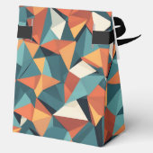Mid-Century Geometric Teal & Orange | Custom Geschenkschachtel (Rückseite)