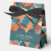 Mid-Century Geometric Teal & Orange | Custom Geschenkschachtel (Vorderseite)