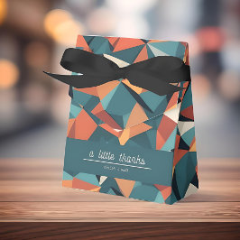 Mid-Century Geometric Türkis & Orange | Maßgeschne Geschenkschachtel