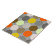 Mid-Century Giant Dots, Gray, Gold and Orange Fliese (Seite)