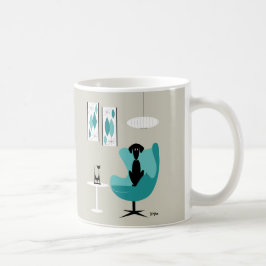 Mid Century Gravel Kunst, Dichtung und Musik Kaffeetasse