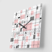 Mid Century Grid Quadratische Wanduhr (Winkel)