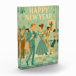 Mid Century Happy New Year The Martini Dance Fotoblock
