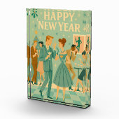 Mid Century Happy New Year The Martini Dance Fotoblock (Rechts)