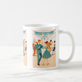 Mid Century Happy New Year The Martini Dance Kaffeetasse