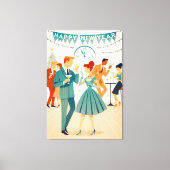 Mid Century Happy New Year The Martini Dance Leinwanddruck (Vorderseite)