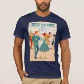 Mid Century Happy New Year The Martini Dance T-Shirt (Vorderseite)
