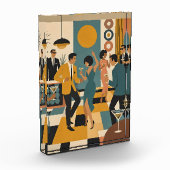 Mid Century Hip Martini Tanzparty Fotoblock (Links)