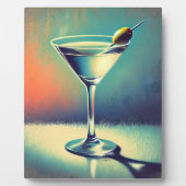 Mid Century I Love The Blues Martini Art Fotoplatte (Vorderseite)