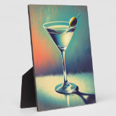 Mid Century I Love The Blues Martini Art Fotoplatte (Seite)